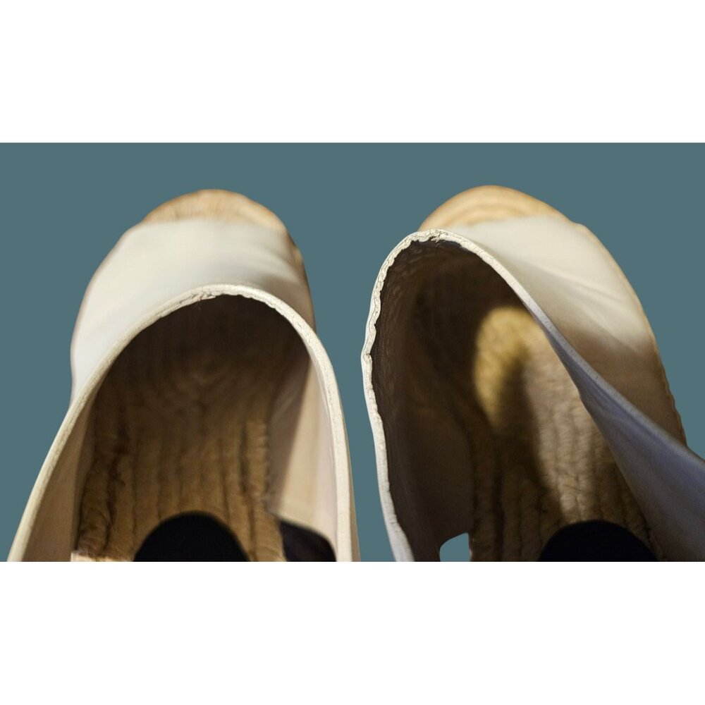Celine Calfskin Leather Open Toe Wedge Espadrille Sandals Women  EU 36 US 6 - Picture 14 of 16